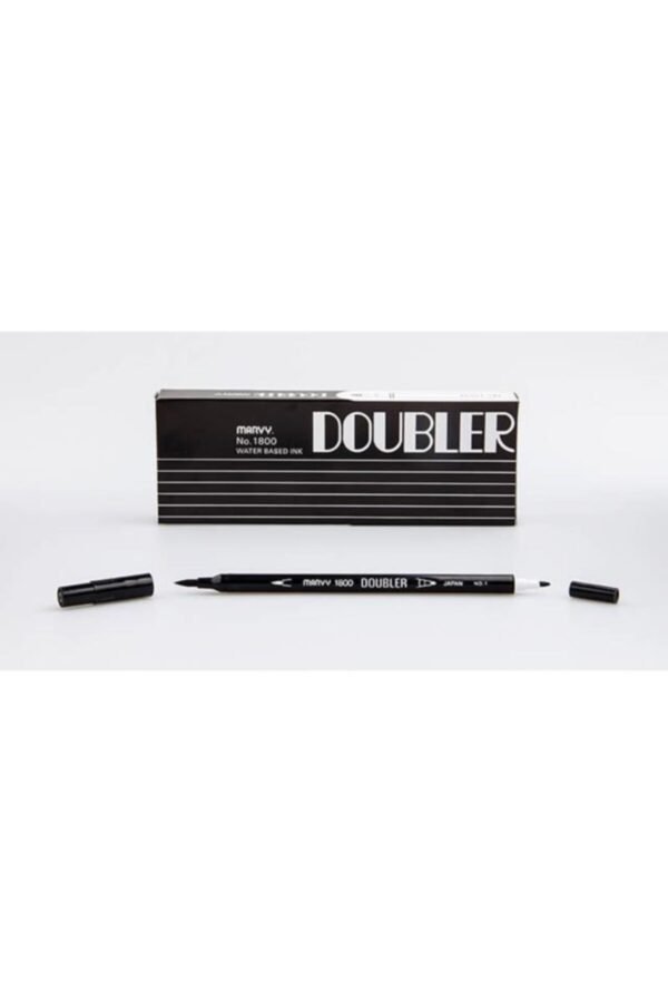 Çift Uçlu Brush Pen Fırça Kalem Black