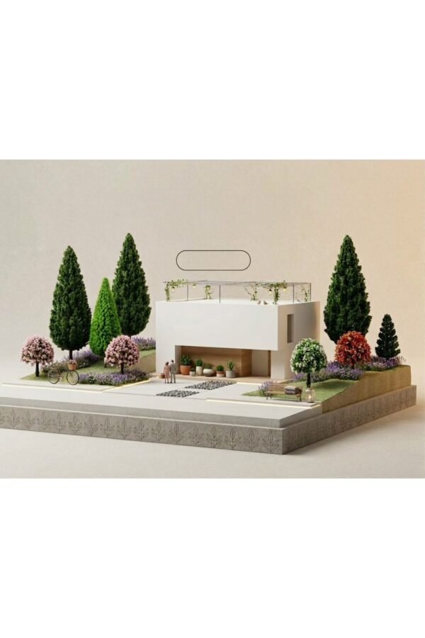 Mimari ve Hobi Proje Maket Ağacı Seti - 9 Parça Karışık Boy Çam ve Renkli Ağaç Seti (Diorama ve Model Malzemeleri) teraryum